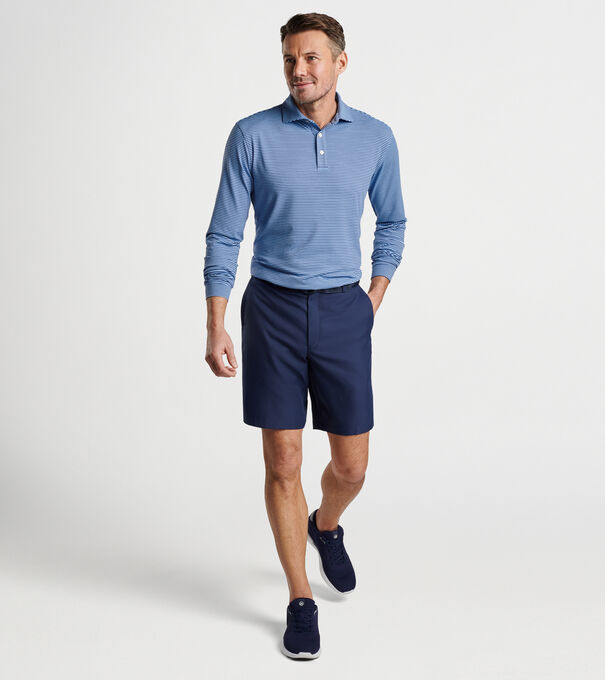 Lyons Stripe Performance Jersey Long-Sleeve Polo