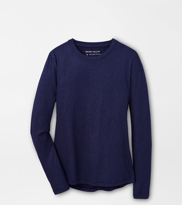Lunar Long-Sleeve Embossed Performance Tee