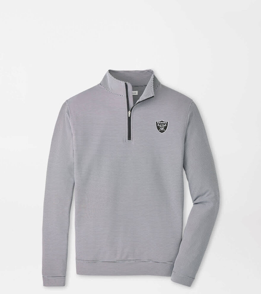 Las Vegas Raiders Perth Sugar Stripe Performance Quarter-Zip