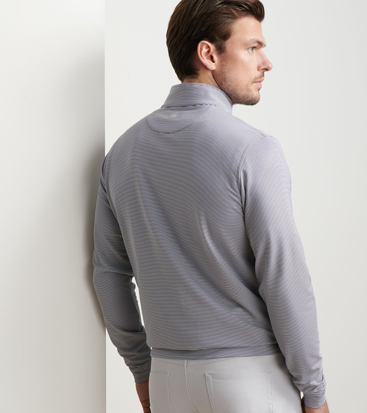 Perth Sugar Stripe Performance Quarter-Zip | Men's Pullovers
