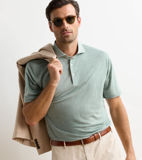 Astino Linen Polo - Alternate Image 1