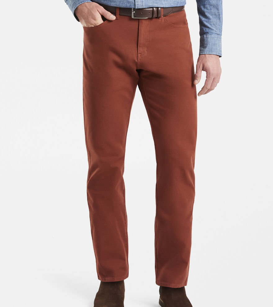 Four-Way Stretch Canvas Five-Pocket Pants image number 2