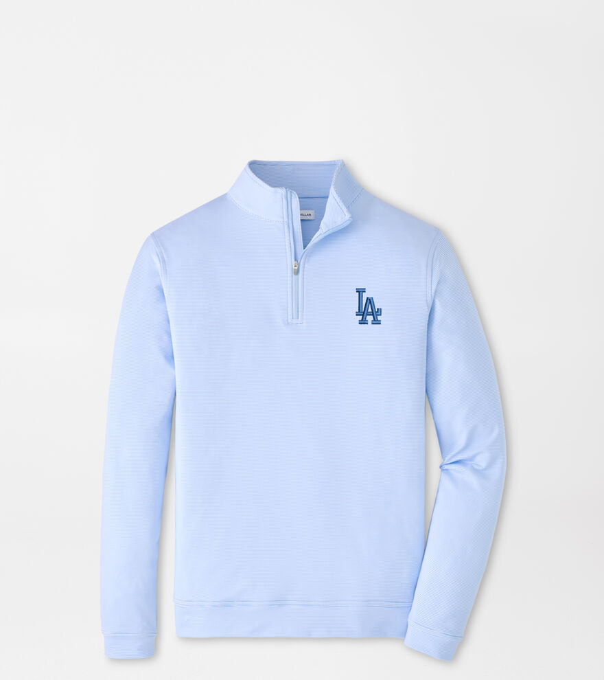 Los Angeles Dodgers Perth Sugar Stripe Performance Quarter-Zip image number 1