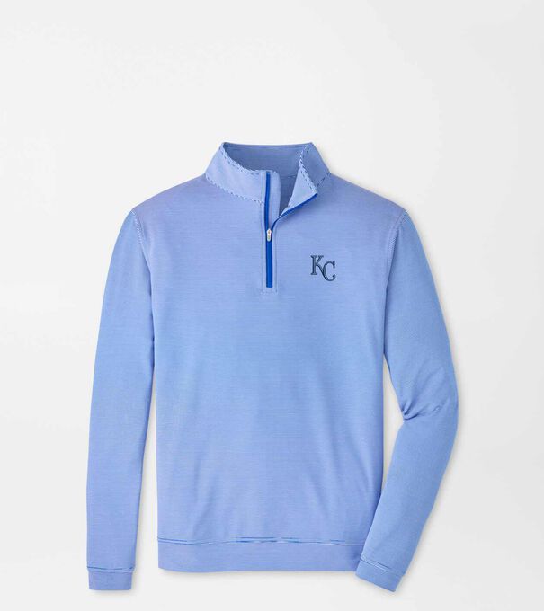 Kansas City Royals Perth Sugar Stripe Performance Quarter-Zip