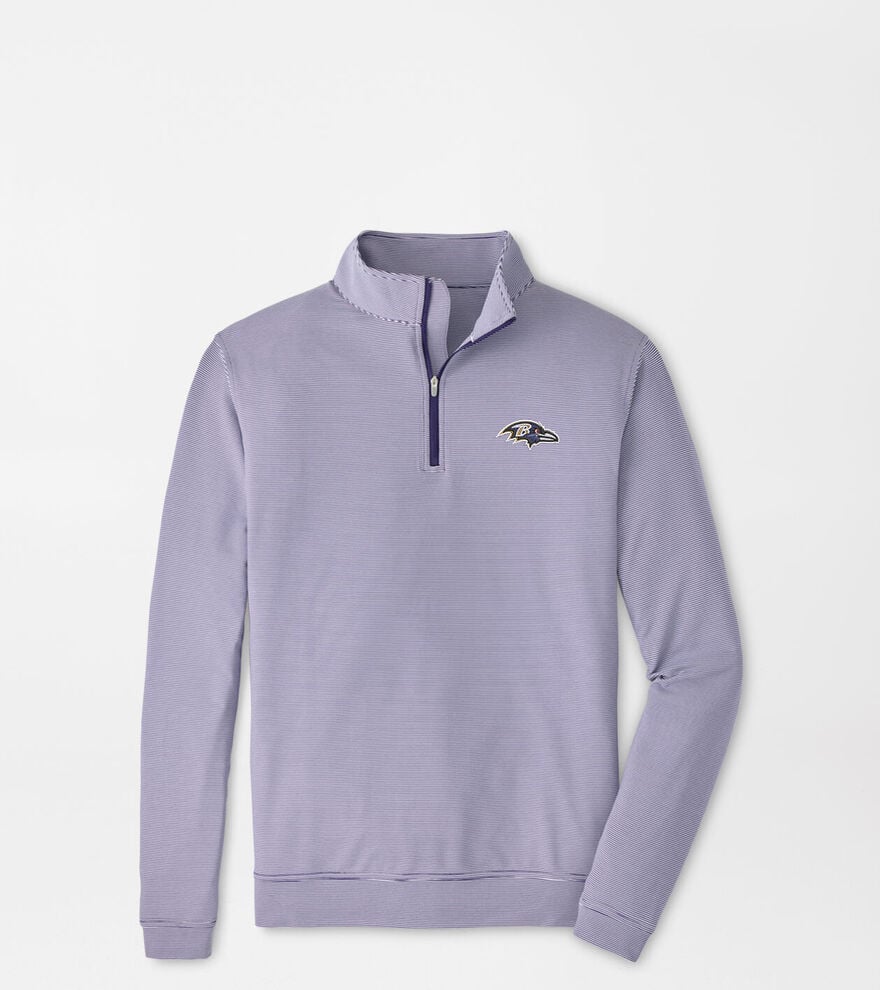 Baltimore Ravens Perth Sugar Stripe Performance Quarter-Zip image number 1
