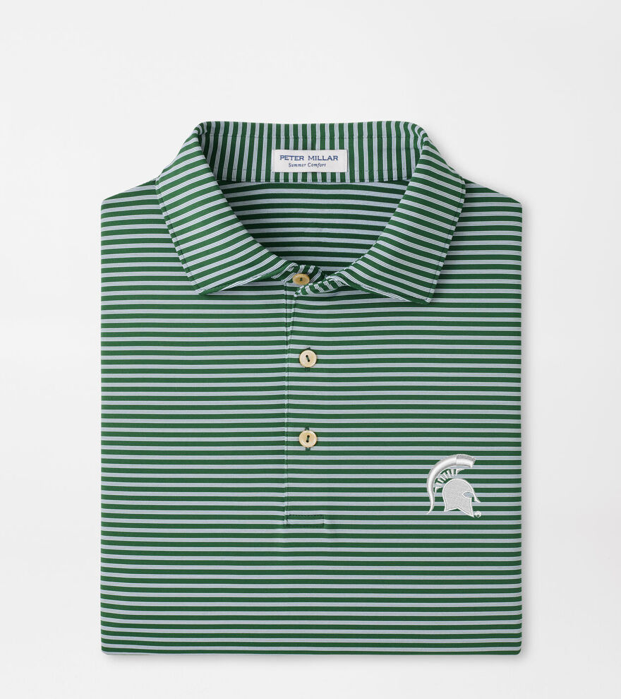 Michigan State Spartans Tiebreaker Performance Jersey Stripe Polo image number 1