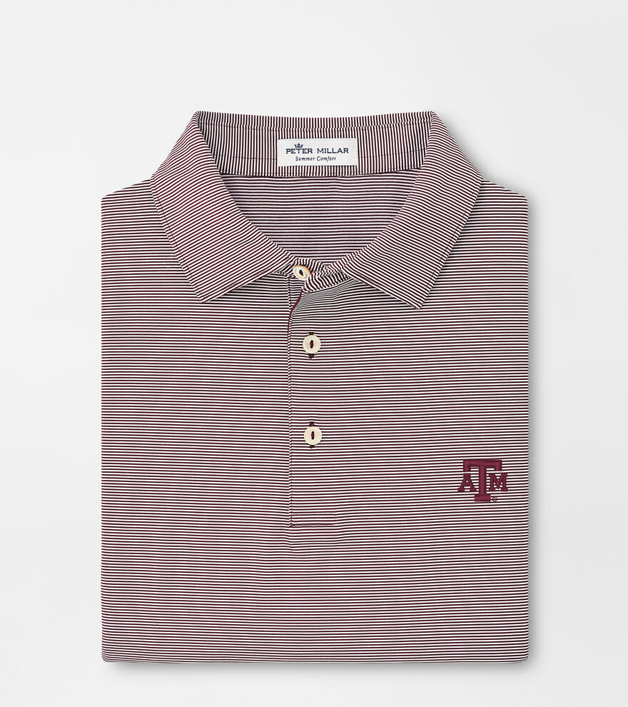 Texas A&M Jubilee Stripe Performance Polo image number 1