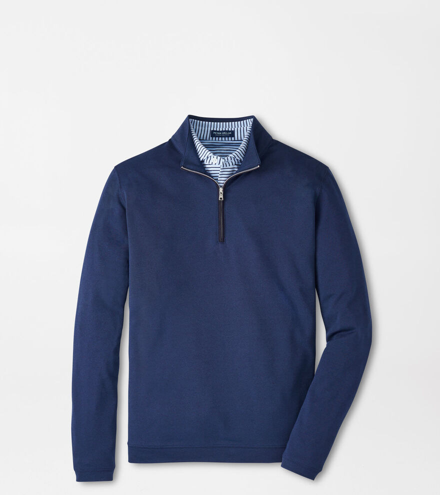 Albatross Cotton-Blend Piqu&eacute; Quarter-Zip image number 1