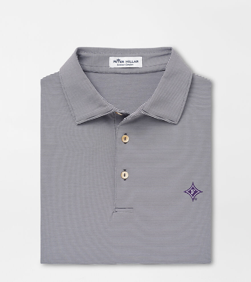 Furman Jubilee Stripe Performance Polo image number 1