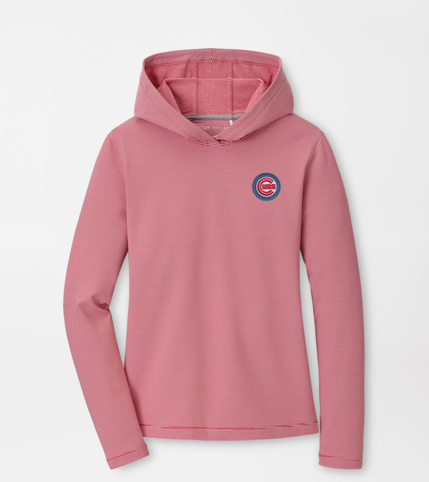 Chicago Cubs Women's Pine Sugar Stripe Performance Hoodie image number 1