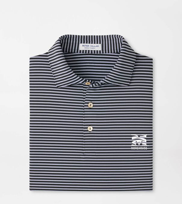 Morehouse College Tiebreaker Performance Jersey Stripe Polo