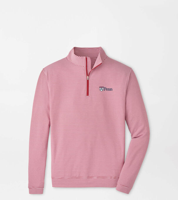 UPenn Perth Sugar Stripe Performance Quarter-Zip
