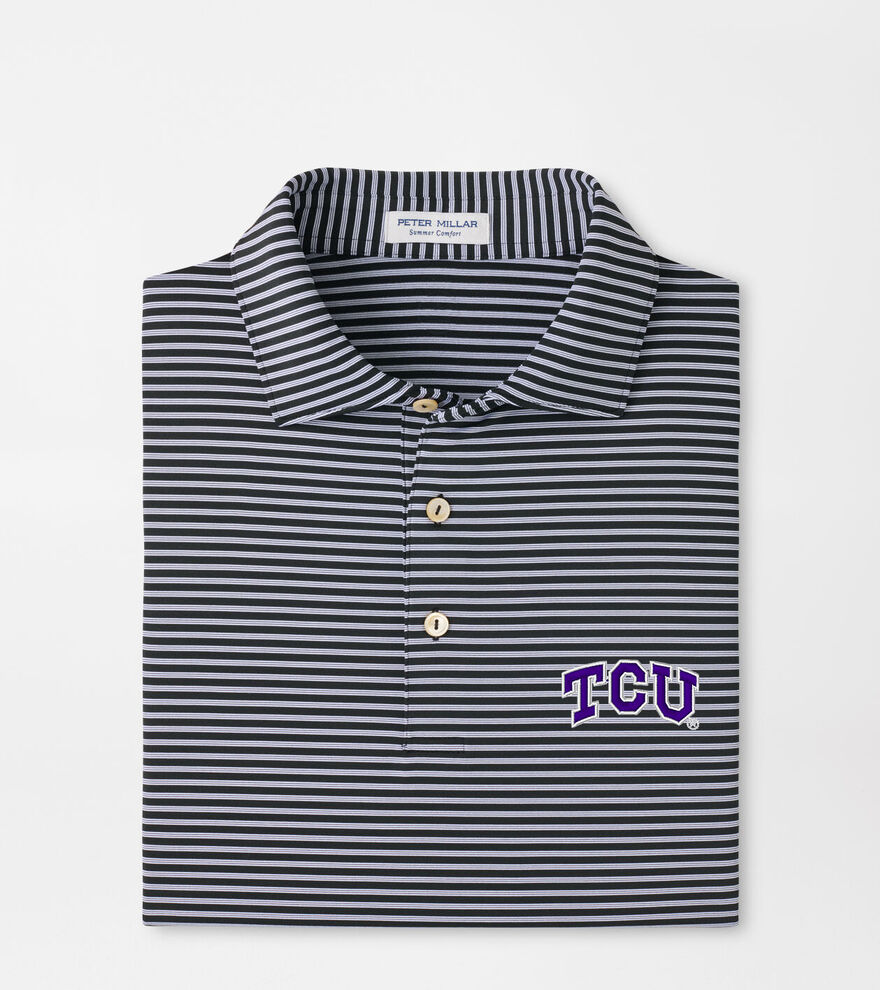 TCU Tiebreaker Performance Jersey Stripe Polo image number 1