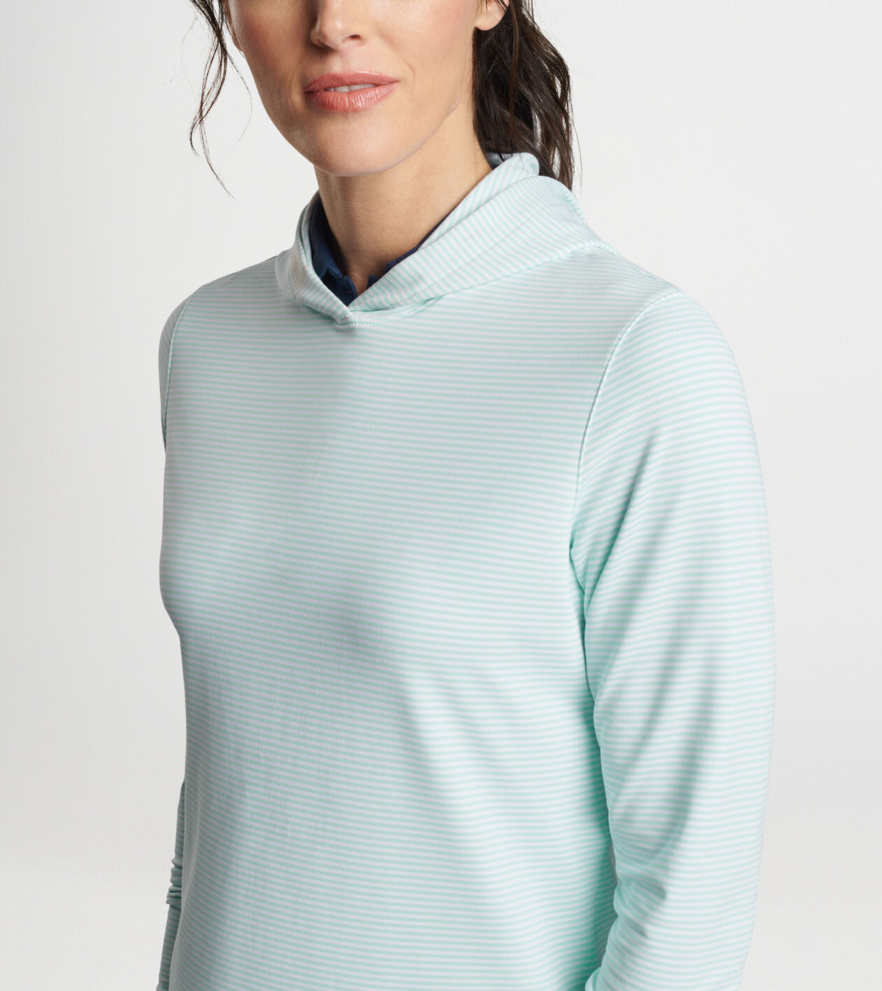 Vista Stripe Pine Hoodie Women s Tops Peter Millar