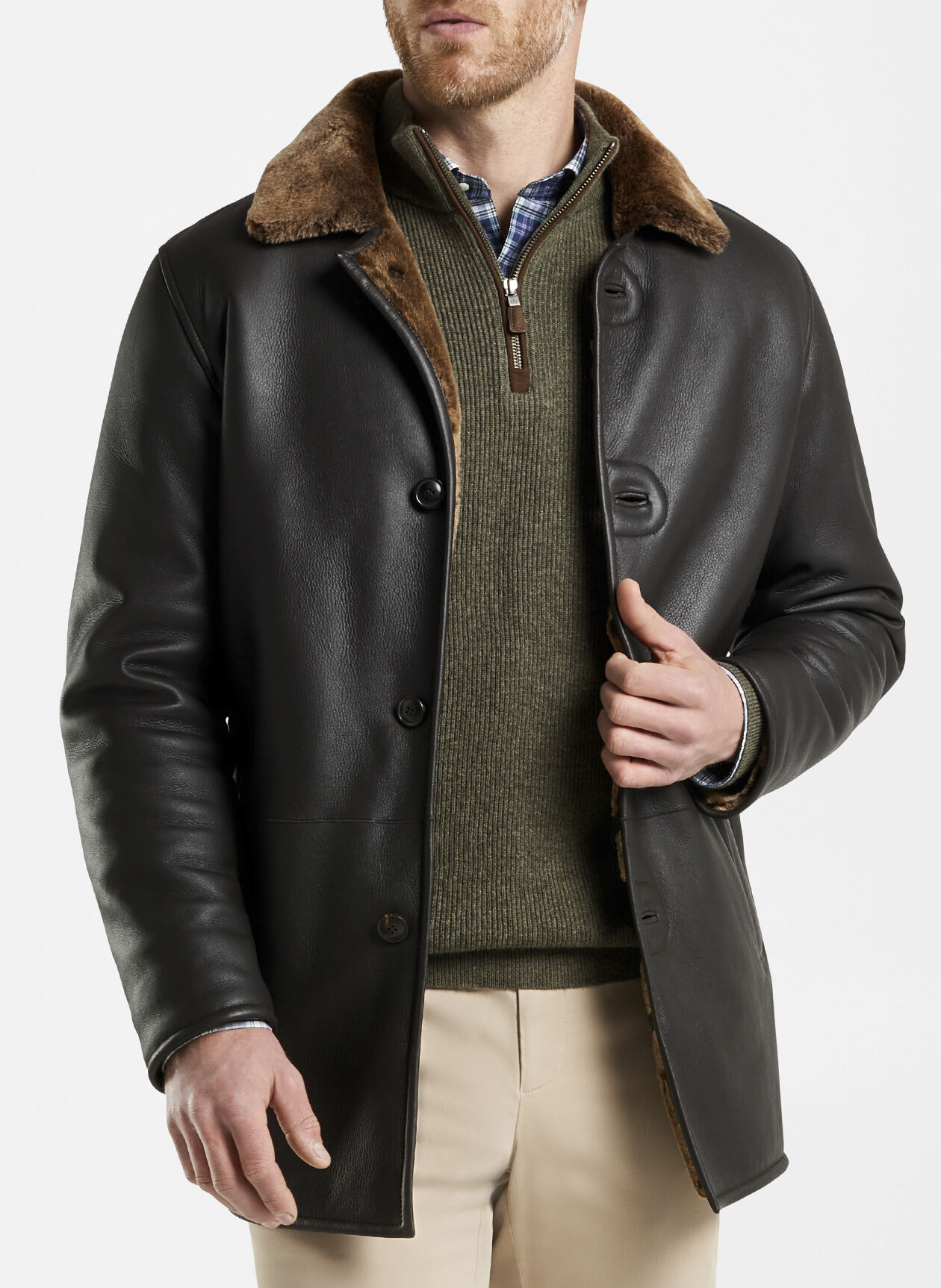 Peter millar leather jacket hotsell