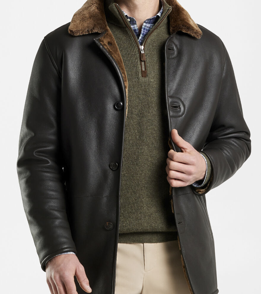 Shearling Leather Coat image number 2