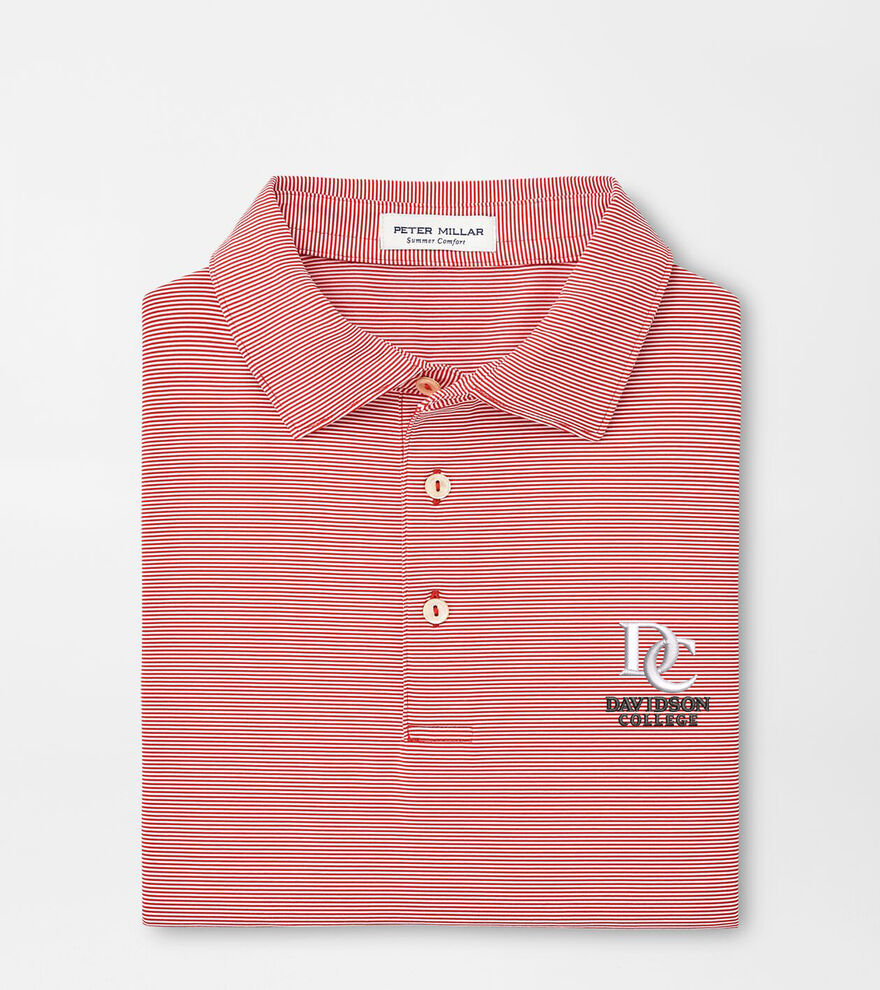 Davidson Jubilee Stripe Performance Polo image number 1