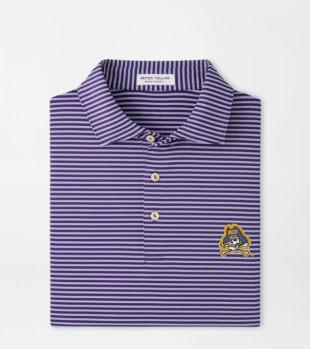 East Carolina University Tiebreaker Performance Jersey Stripe Polo