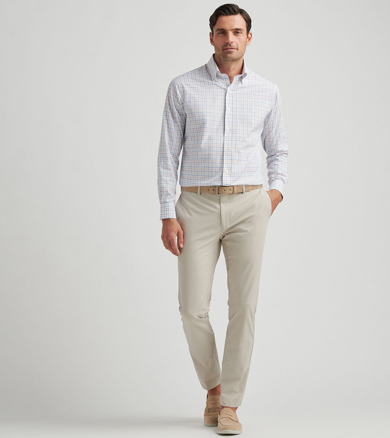 【MODERNIF】Miller semi-wide slacks Men Suit Pants Solid Baggy Casual Wide Leg Trousers High