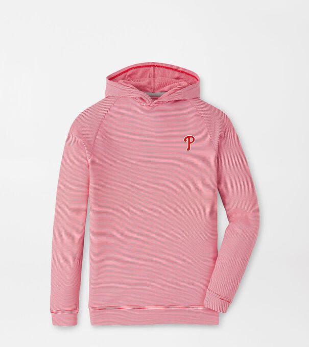Philadelphia Phillies Pine Youth Sugar Stripe Performance Hoodie