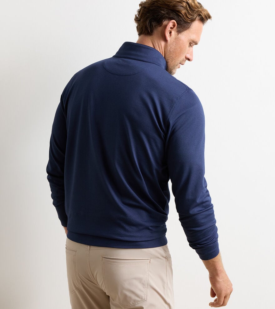 Albatross Cotton-Blend Piqu&eacute; Quarter-Zip image number 3