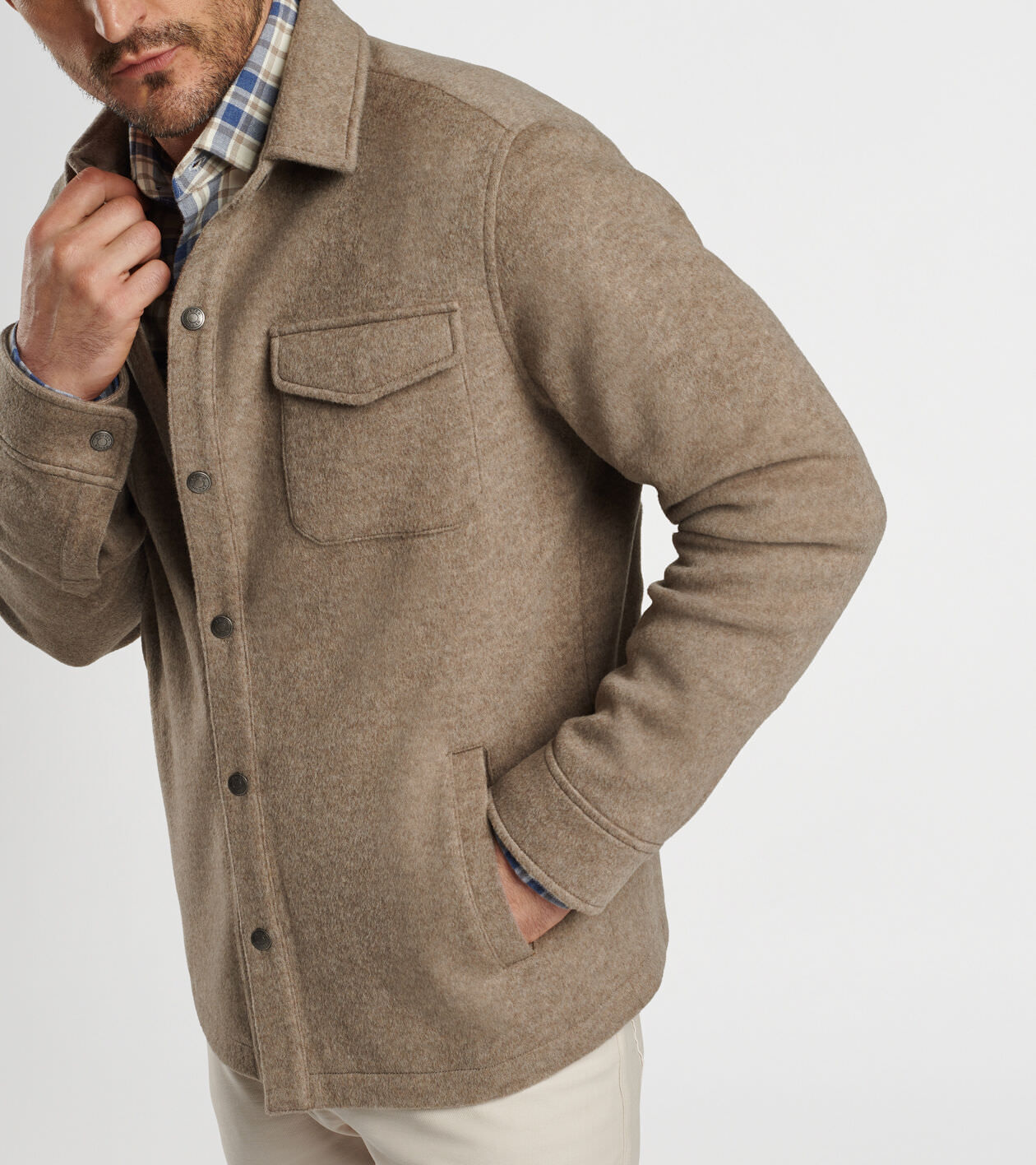 Fleece shirt jacket hot sale