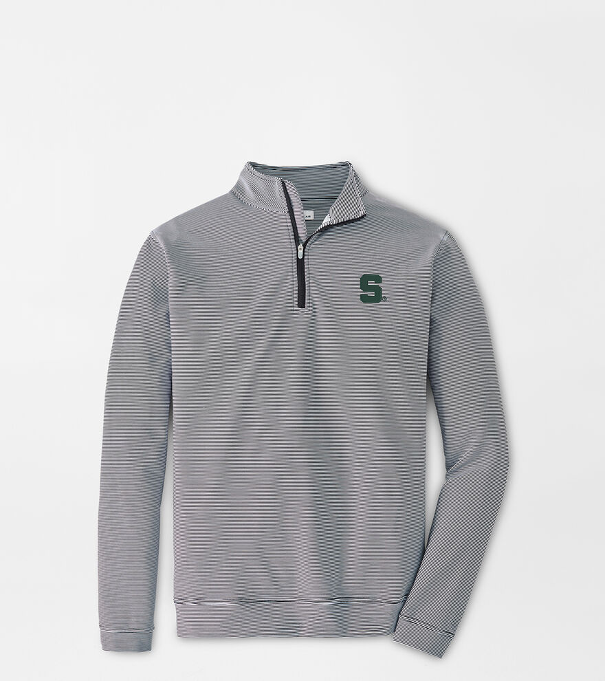 Michigan State Perth Sugar Stripe Performance Quarter-Zip image number 1