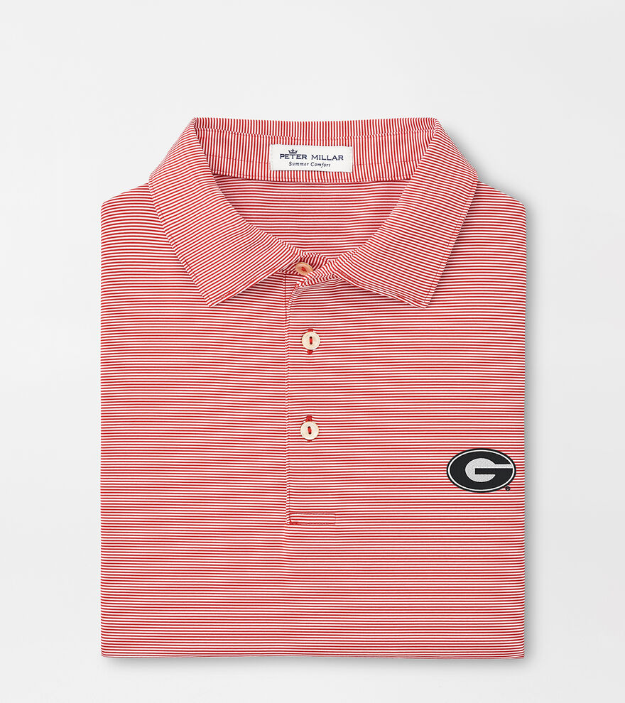 Georgia "G" Jubilee Stripe Performance Polo image number 1