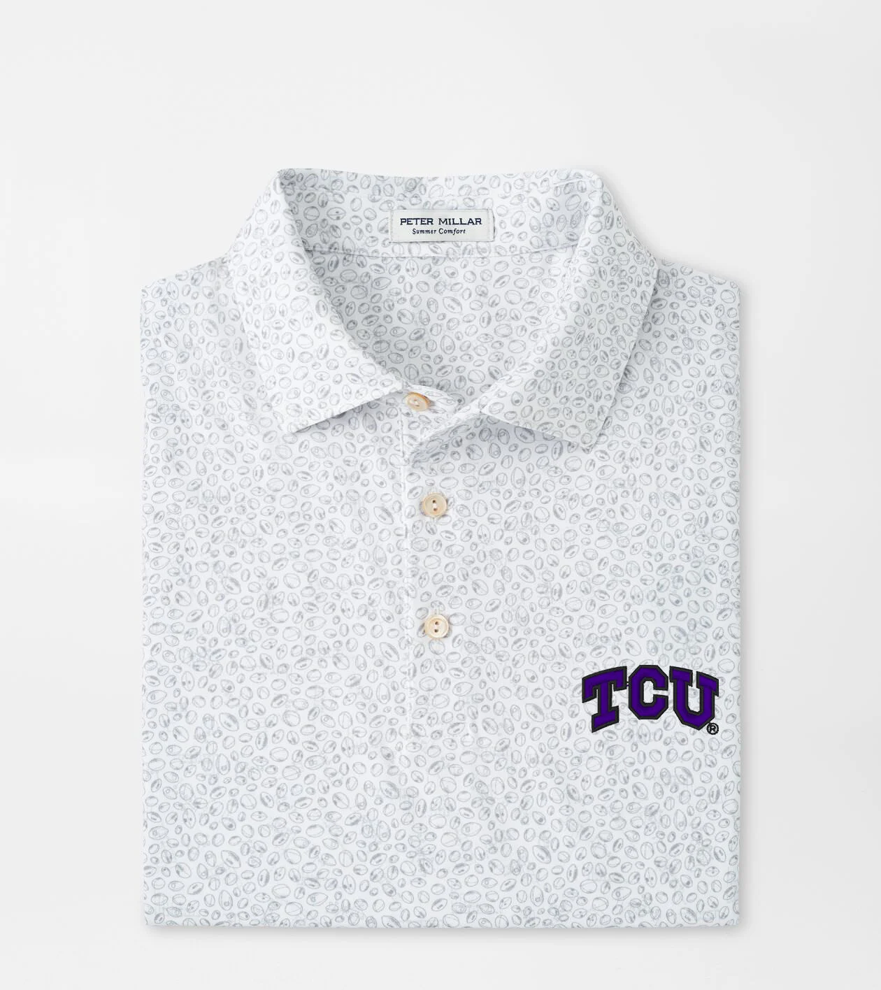 TCU Blitz Performance Polo Men s Collegiate Apparel Peter Millar