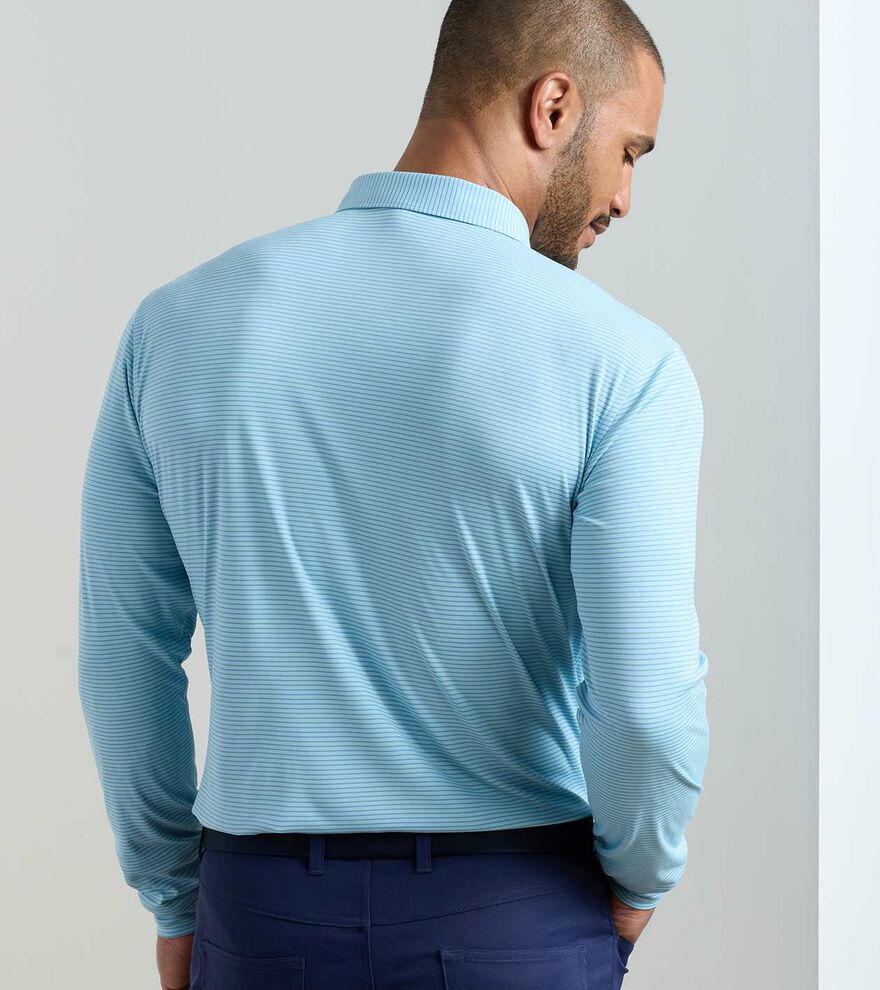 Featherweight Stripe Long-Sleeve Performance Polo - Alternate Image 2