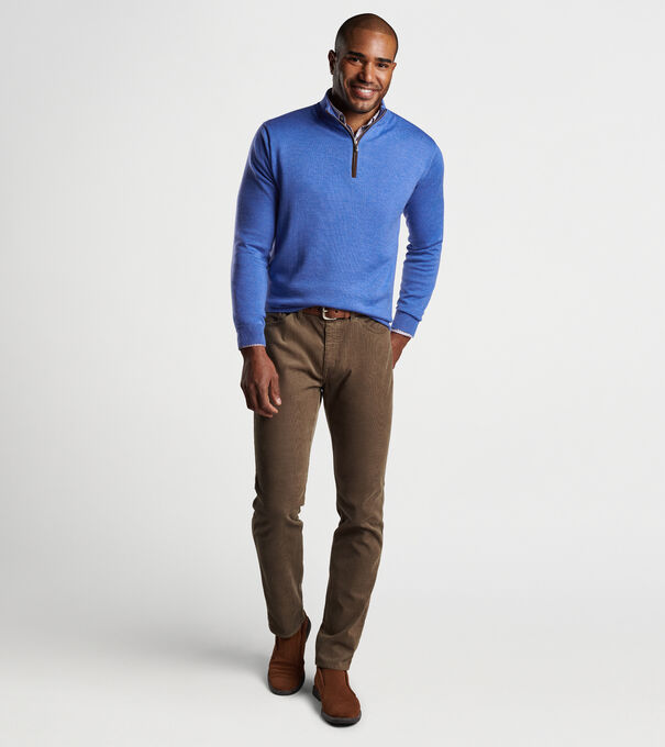 Autumn Crest Suede Trim Quarter-Zip