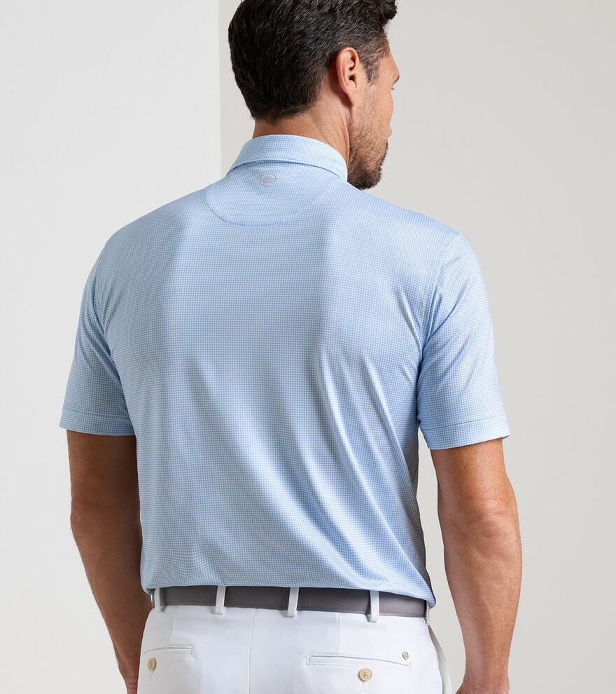 Gingham Performance Jersey Polo image number 3