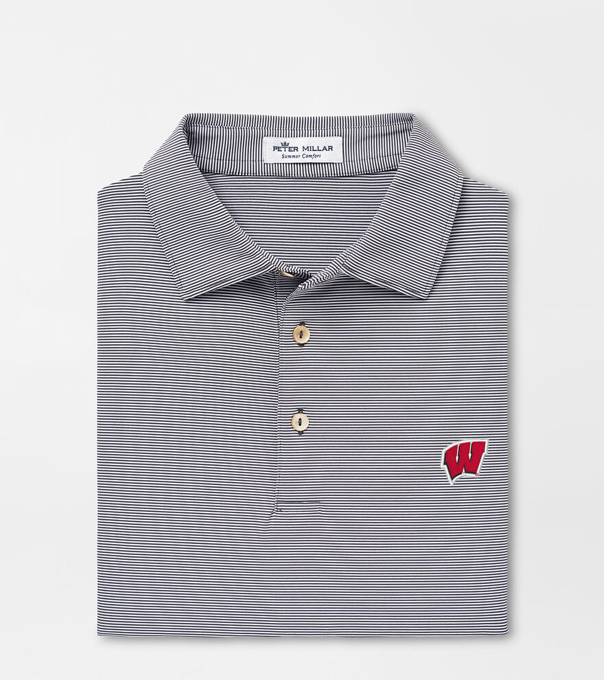 Wisconsin Jubilee Stripe Performance Polo image number 1
