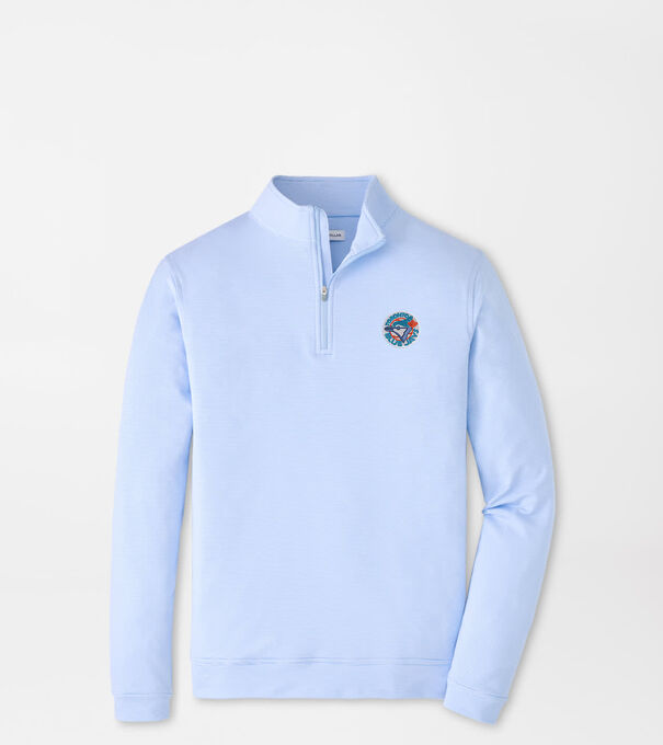 Cooperstown Toronto Blue Jays Perth Sugar Stripe Performance Quarter-Zip