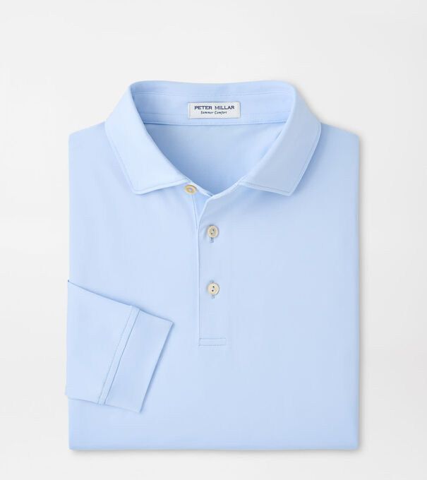 Solid Stretch Jersey Long Sleeve Polo