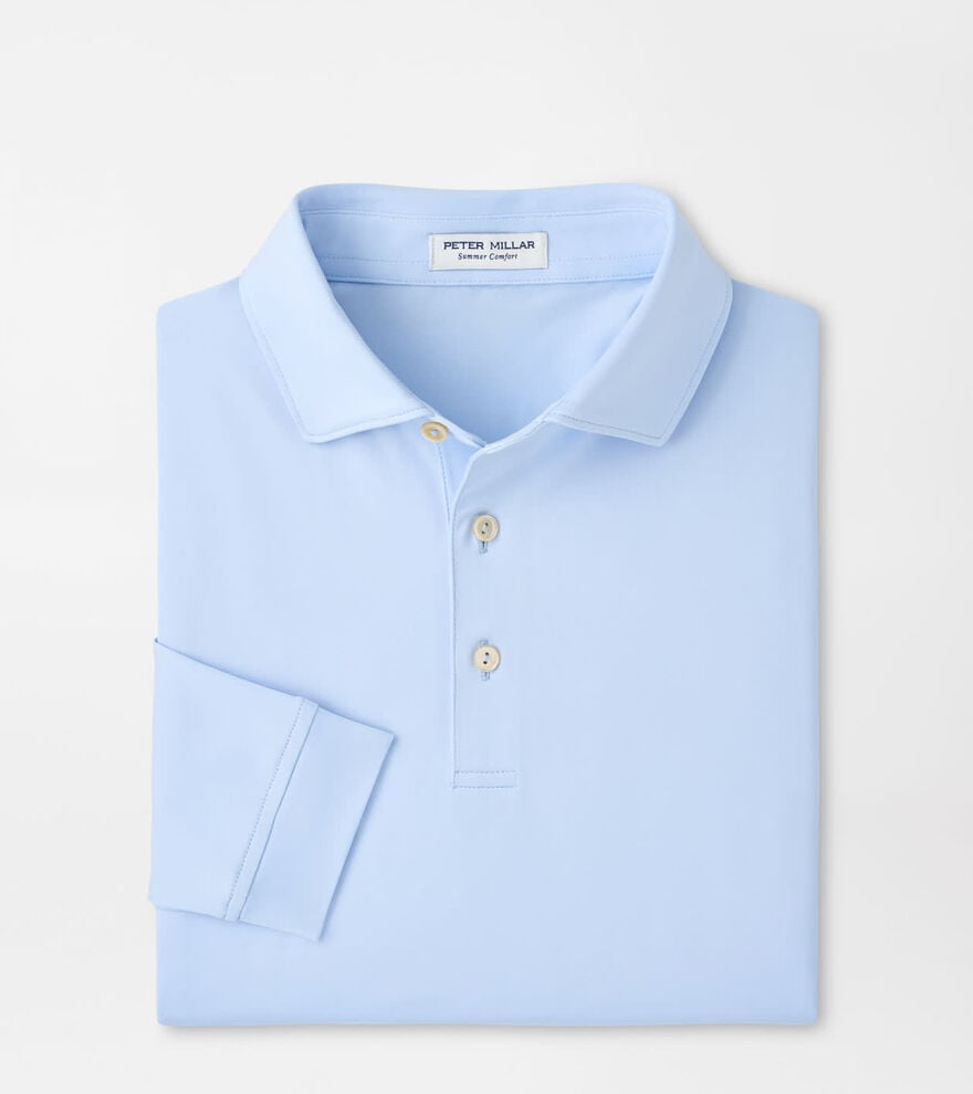 Solid Stretch Jersey Long Sleeve Polo image number 1