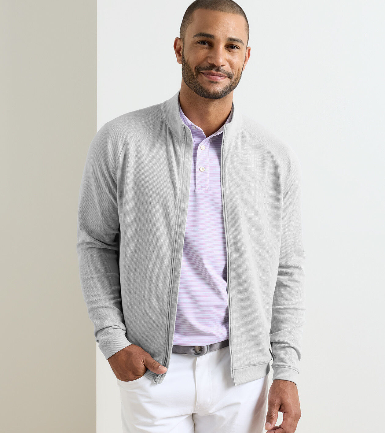 Cradle Piqué Performance Full-Zip | Men's Jackets & Coats | Peter