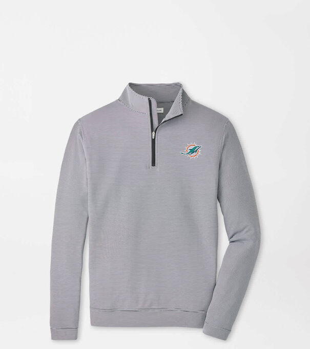 Miami Dolphins Perth Sugar Stripe Performance Quarter-Zip