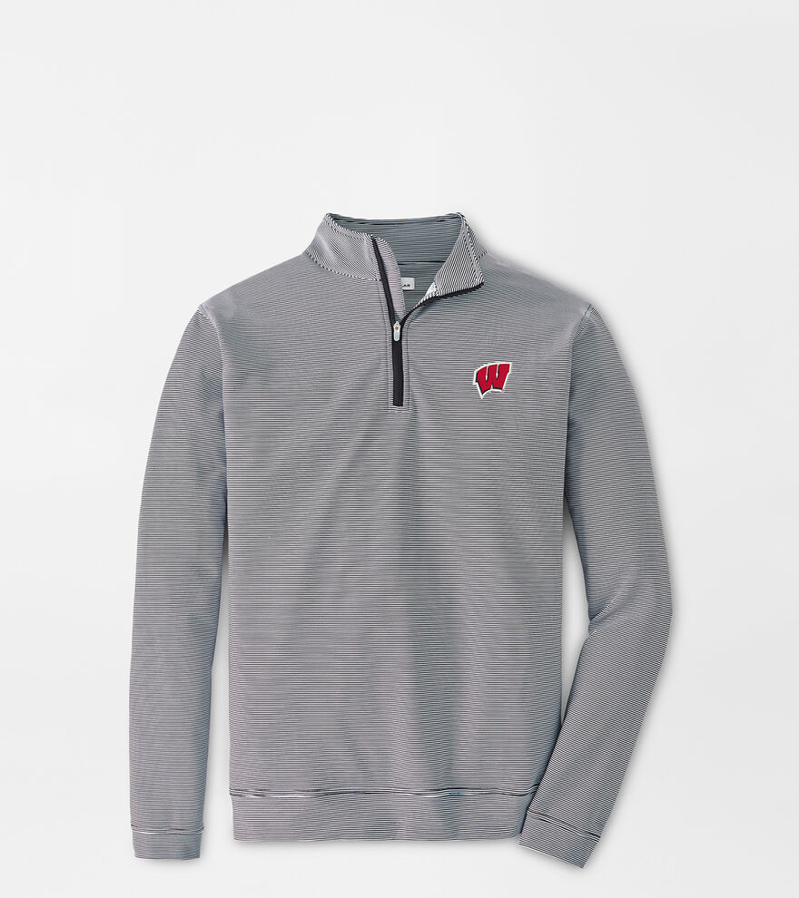 Wisconsin Perth Sugar Stripe Performance Quarter-Zip image number 1