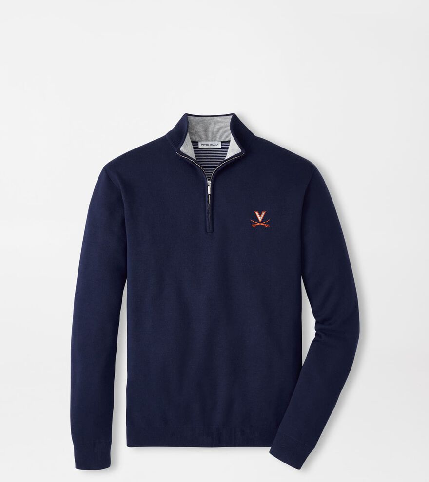 Virginia Coolspun Lite Cotton Quarter-Zip Sweater image number 1