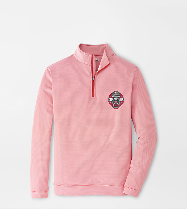 Georgia National Champion Perth Sugar Stripe Performance Quarter-Zip