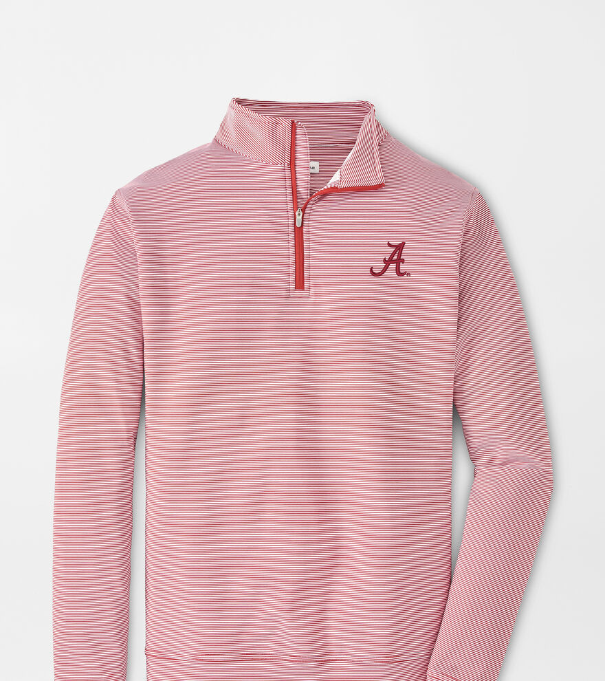 Alabama Perth Sugar Stripe Performance Quarter-Zip image number 1