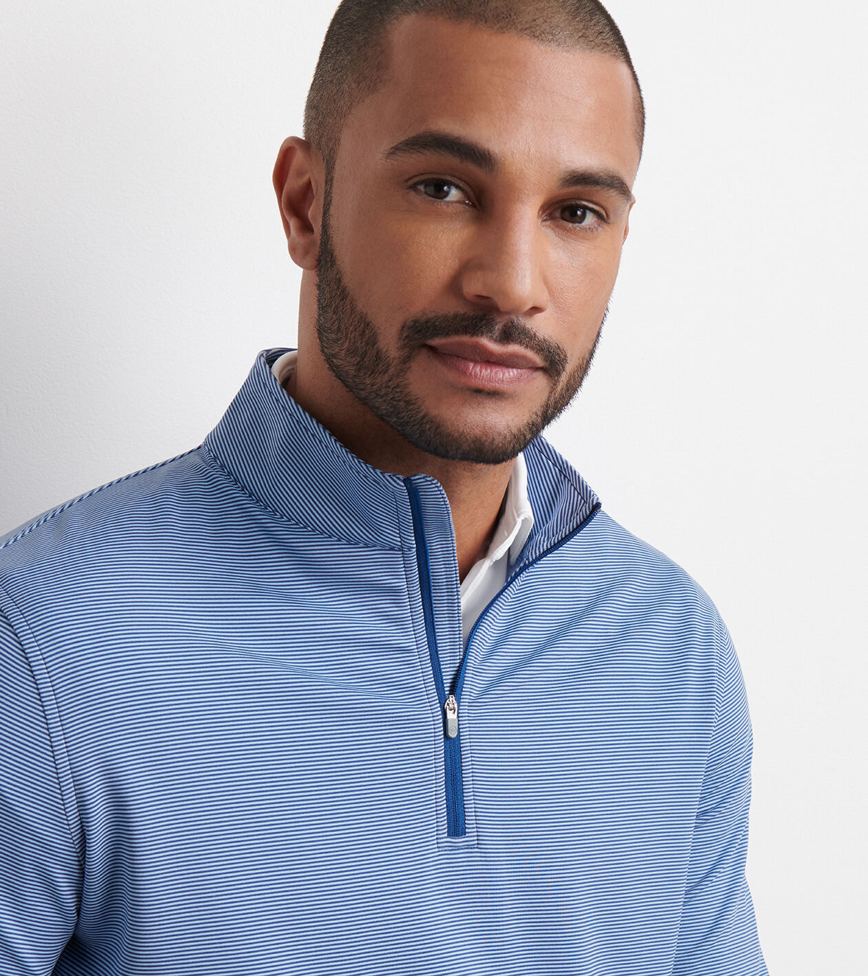 ぴっぷ　TP M Perth Sugar Stripe Performance Quarter-Zip | Men's Pullovers