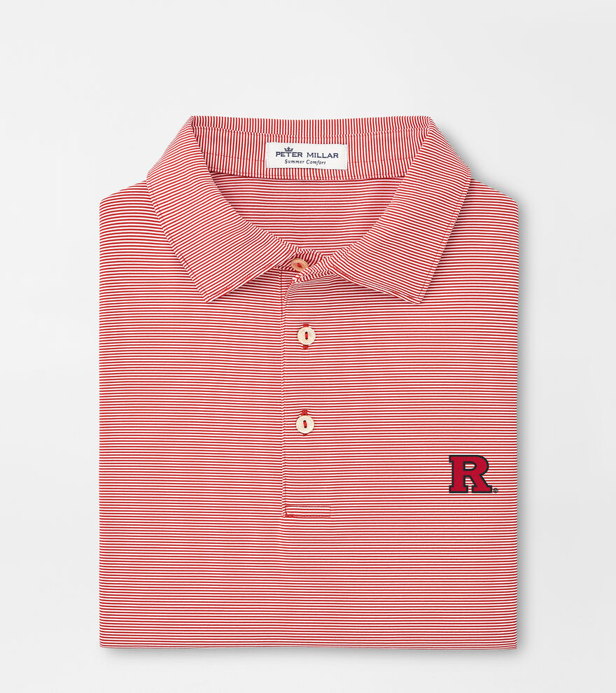 Rutgers Jubilee Stripe Performance Polo image number 1