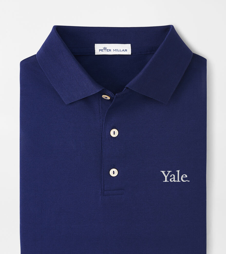 Yale Text Solid Cotton Polo image number 1