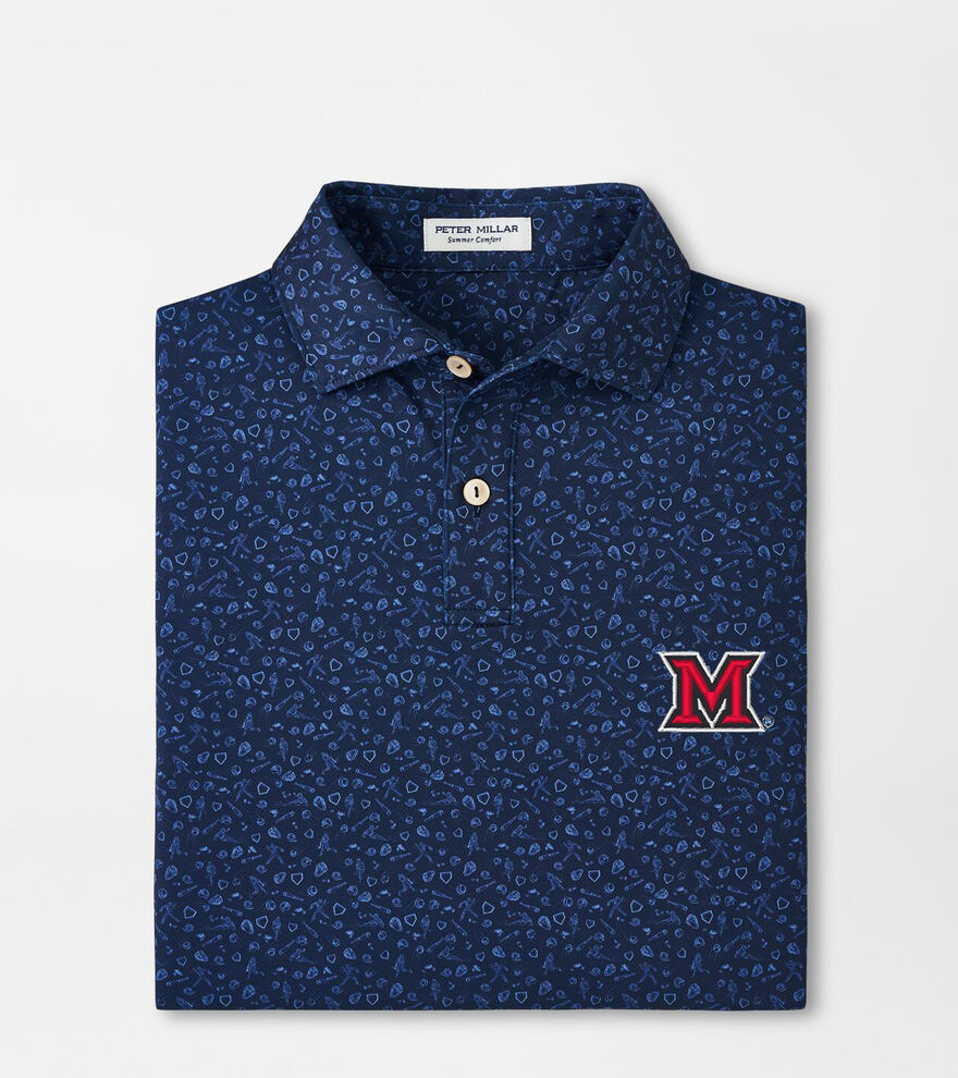 Miami of Ohio Batter Up Youth Performance Jersey Polo image number 1