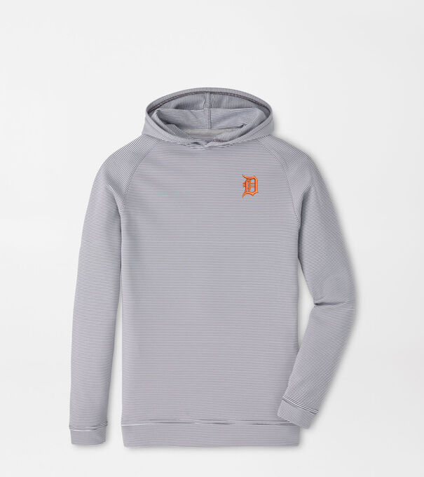 Detroit Tigers Pine Youth Sugar Stripe Performance Hoodie