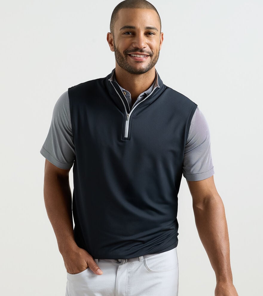 Galway Stretch Loop Terry Quarter-Zip Vest - Alternate Image 1