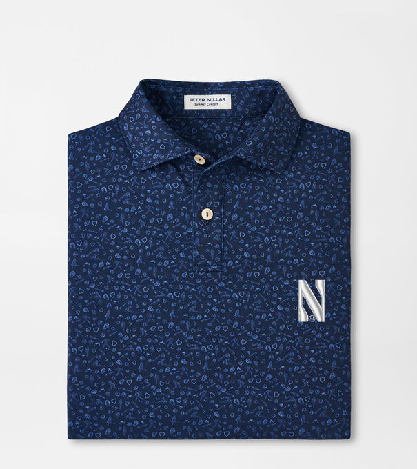 Northwestern Batter Up Youth Performance Jersey Polo
