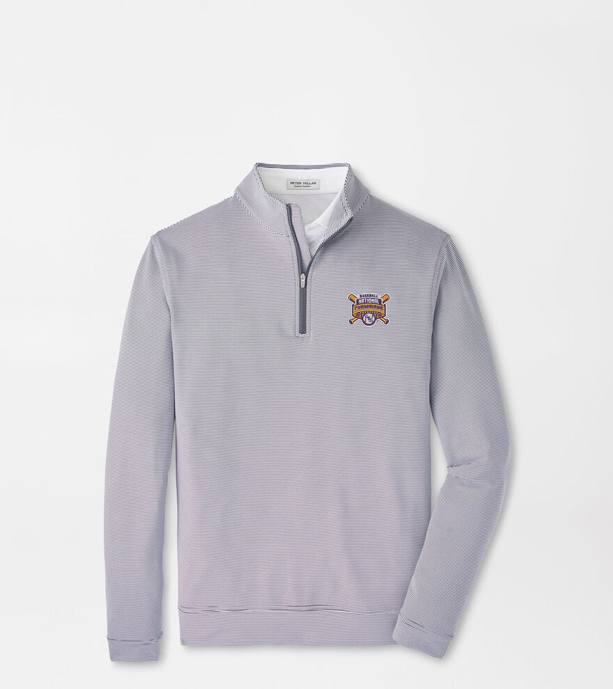 LSU College World Series Perth Sugar Stripe Performance Quarter-Zip image number 1